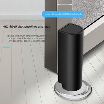 Fúrás nélküli ajtóstopper, anti-ütközés, csendes padlóra történő szívó megoldás keret nélküli üvegajtókhoz, kinyújtható ultra-szűk tartó