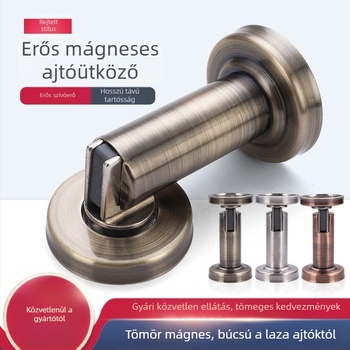Rozsdamentes acél mágneses ajtóütköző, falra szerelhető, levehető, csendes, ütésvédő a hálószobához és a fürdőszobához