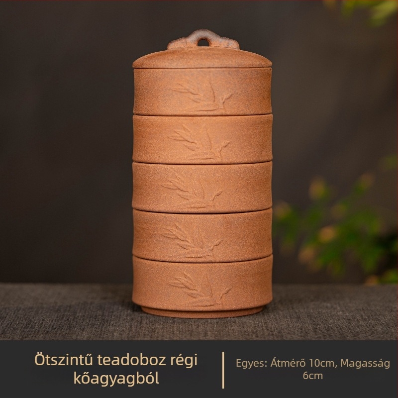 Lila homokból készült kerámia teás doboz, zárt, száraz tea tárolására, retro stílus, fehér tea és Pu'er teához
