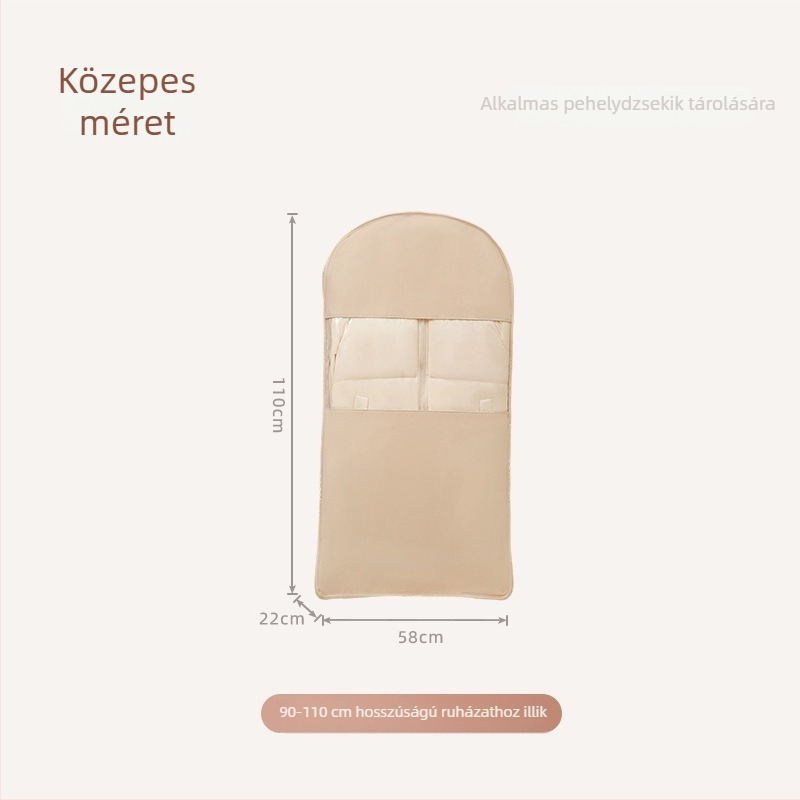 Anqin tömörítő tárolózsák pehelykabátokhoz és hosszú kabátokhoz, por- és nedvességvédő ruhatartó