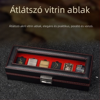 Knapp YZ kétszintes öngyújtó tároló doboz – kiállítás, porvédett, tömörfa