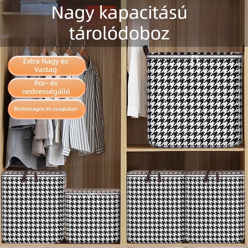 Otthoni ruhatároló doboz, nagy kapacitású, extralarge gardróbrendező, porvédő tároló