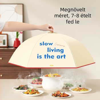Konyhai szigetelt élelmiszerfedő, extranégy méret, vastag kivitel, összecsukható tárolófedél, szúnyogvédő
