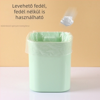 PP asztali szemetes fedővel, kicsi, irodába, kollégiumi szobába vagy hálószobába