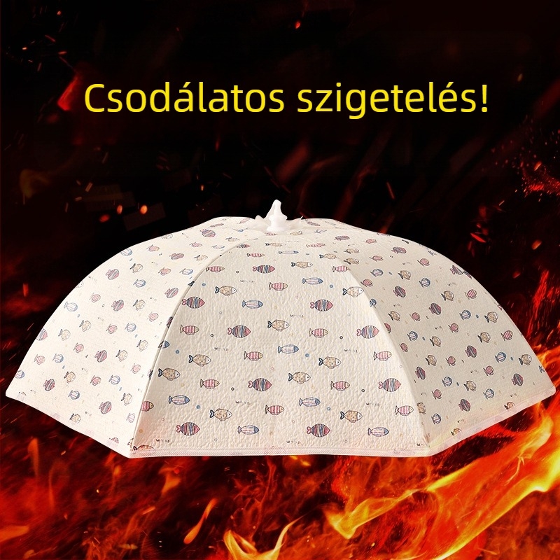 Hőszigetelt zöldségfedő otthoni étkezőasztalhoz, téli összecsukható ételfedő, porvédő, vastagított kialakítás
