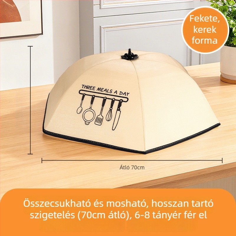 Téli szigetelt ételfedő, összecsukható, otthoni konyhához, ételmaradékok porvédelme
