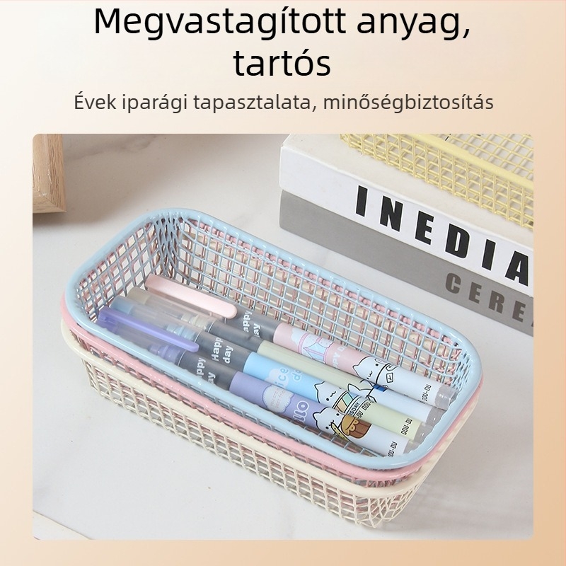 Ins-stílusú vasból készült tároló kosár – kis asztali rendező az irodába, minimalist dizájn