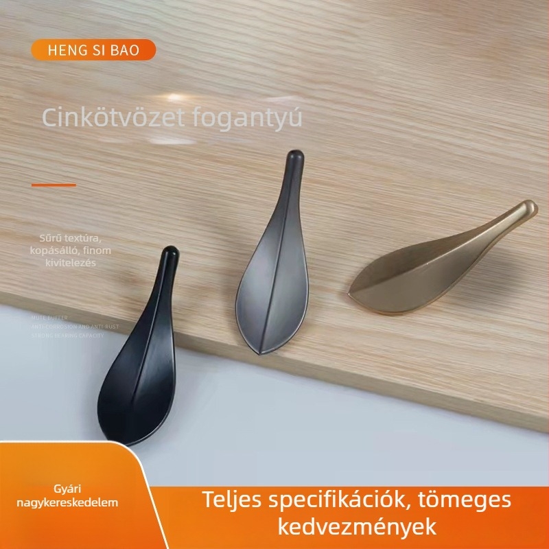 Cinkötvözetből készült szekrényfogó, szolid, könnyed luxus, minimalist dizájn, kis fogantyú fiókokhoz és ruhásszekrényekhez