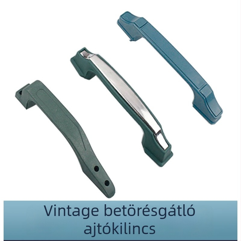 Vintage vasajtó fogantyú külső záras kivitelben, műanyag kilincs a bejárati ajtóhoz, háztartási használatra
