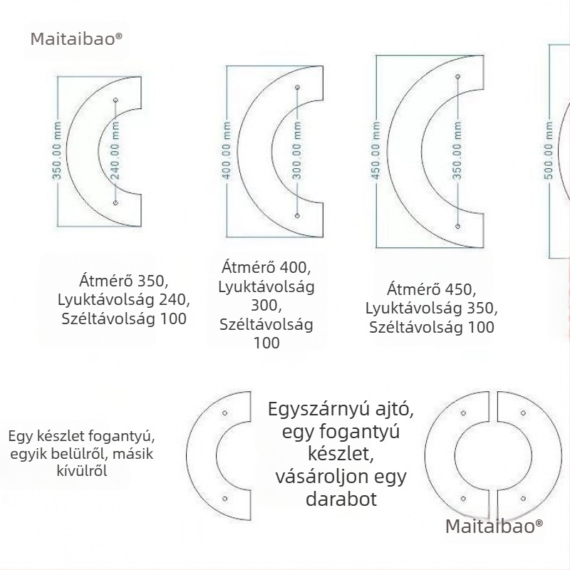 Faragott tömörfa félkör alakú ajtókilincs üvegajtóhoz, csúszó fabútorajtóhoz
