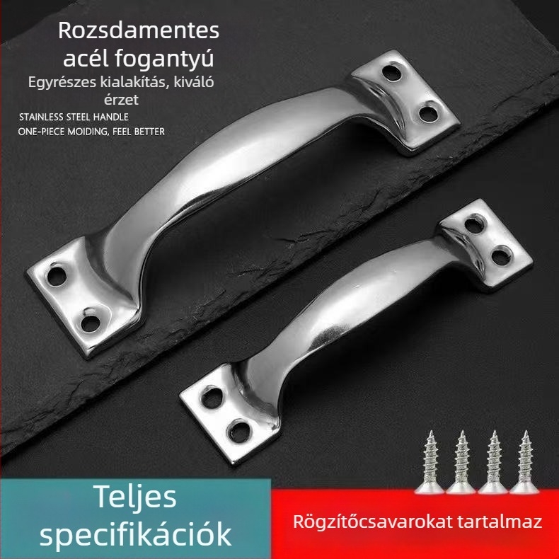 Vintage stílusú ajtókezelő fogantyú szekrényekhez és gardróbokhoz, nagy faajtóhoz, 201 rozsdamentes acél