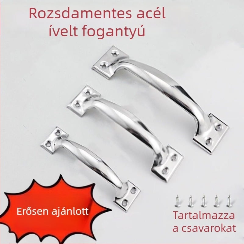 Vintage stílusú ajtókezelő fogantyú szekrényekhez és gardróbokhoz, nagy faajtóhoz, 201 rozsdamentes acél