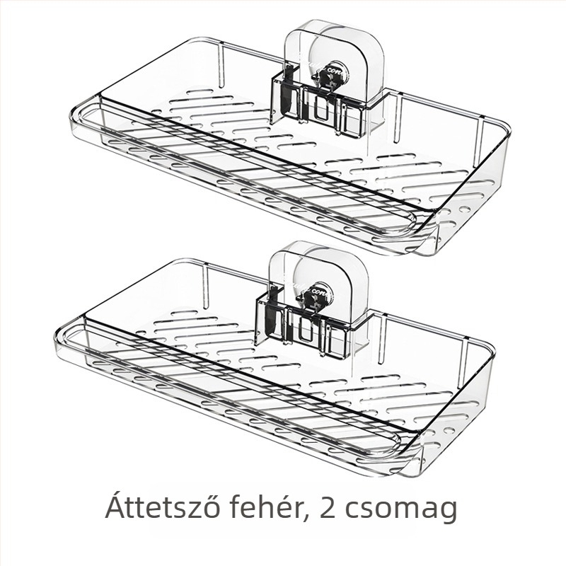 Szívócsésze multifunkcionális mosogatólefolyó kosár, falra szerelhető konyhai tároló, fúrás nélkül