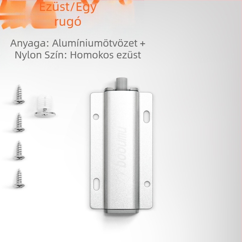 Alumíniumötvözetes szekrényajtó csillapító, csendes záródás, fogantyú nélkül, kiegészítő vasalat