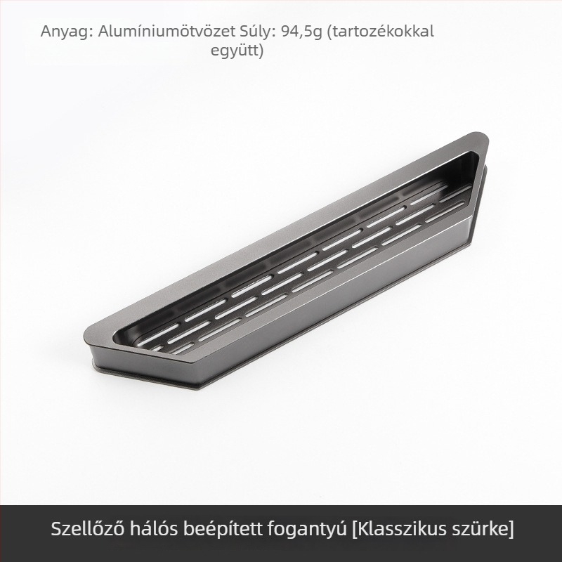 Rejtett fogantyú alumíniumötvözetből, lélegző hálóval, konyhaszekrényekhez és gázszekrény ajtóihoz
