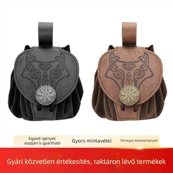 Középkori Halloween jelmezkiegészítő: övtáska cosplayhoz – kelta-karnevál Viking lovag