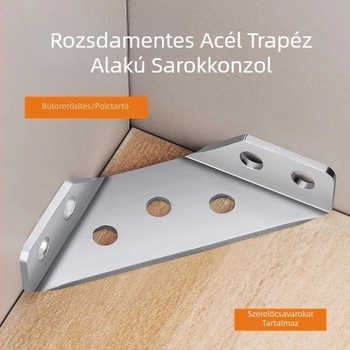 Rozsdamentes acél, extrán vastag háromszög tartó szekrényekhez, megerősített többfunkciós derékszög rögzítő