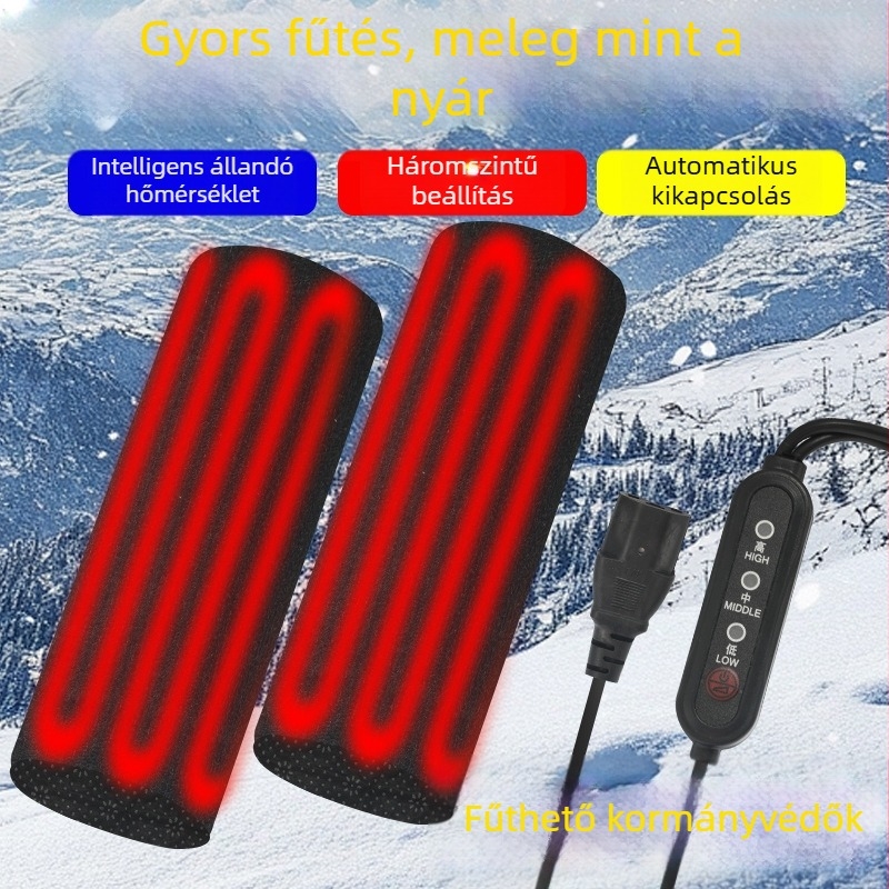 Továbbfejlesztett Velcro-fűthető markolatok elektromos kerékpárhoz téli használatra
