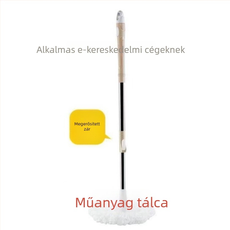 Általános forgó mop nyele rozsdamentes acélból, cserélhető mop fej, masszív