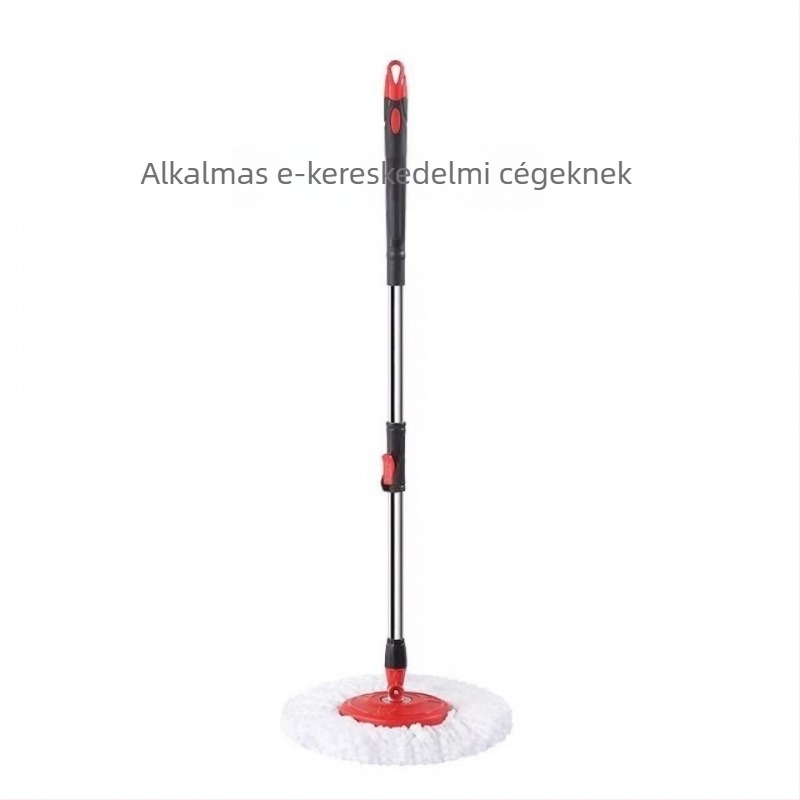 Általános forgó mop nyele rozsdamentes acélból, cserélhető mop fej, masszív