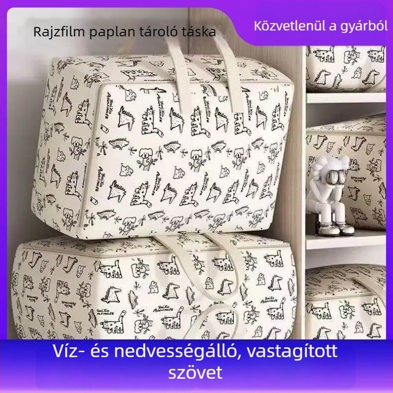 Ágytakaró- és ruhatároló táskák; költöző és utazótáskák; diák táskák; poggyász táskák; szövött táskák