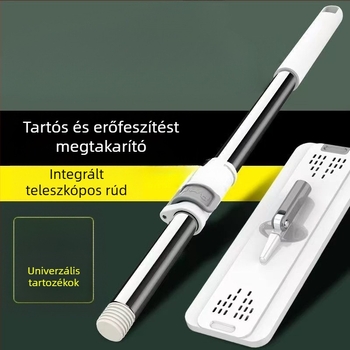 Vastagított teleszkópos lapos mop érintésmentes használathoz, eredeti, cserélhető vastagabb szövets fej, univerzális tartozék, tartós