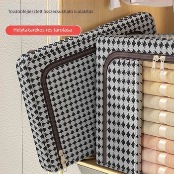 Összecsukható tárolódoboz Oxford anyagú, acél váz, nagy kapacitású ruháknak