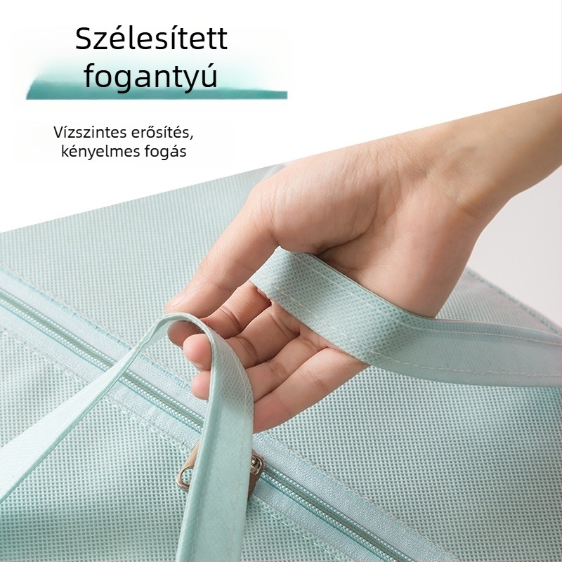 Paplan tároló táska, nagy kocka alakú ágyneműtároló, porvédett, mosható, többfunkciós tárolás