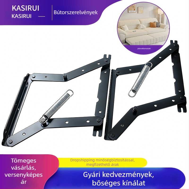 Rejtett összecsukható pánt kanapéágyhoz, multifunkcionális lakberendezési hardver, szögállító