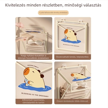 Fali fürdőszobai tároló vízálló ruhatáskával, az ajtó mögé akasztható