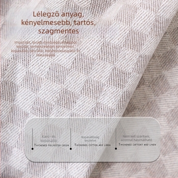 Kockás szövet tároló doboz összecsukható, nagy kapacitású ágynemű és ruhák számára, pamut és vászon, acél váz 5.0