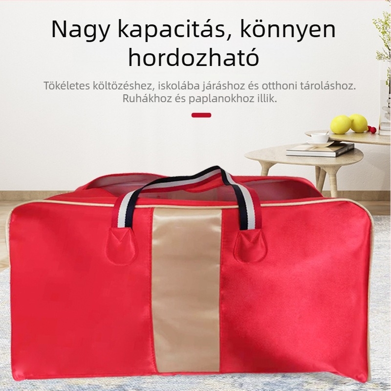 Nem szőtt anyagból készült kocka alakú tároló táska ágynemű és ruhák tárolására, többfunkciós szervező utazáshoz és otthonhoz