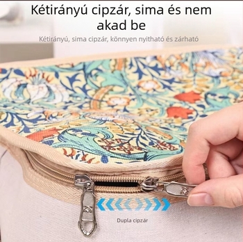 100 L-os háromrétegű vastag vászon tároló doboz fedéllel és cipzárral, nedvességálló nagy kapacitású ruhák és paplanok számára