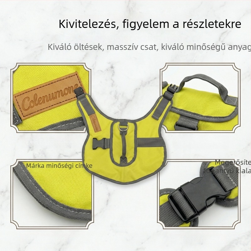 Kutyahám kontrasztos színű dizájnnal és mellkasi pánttal