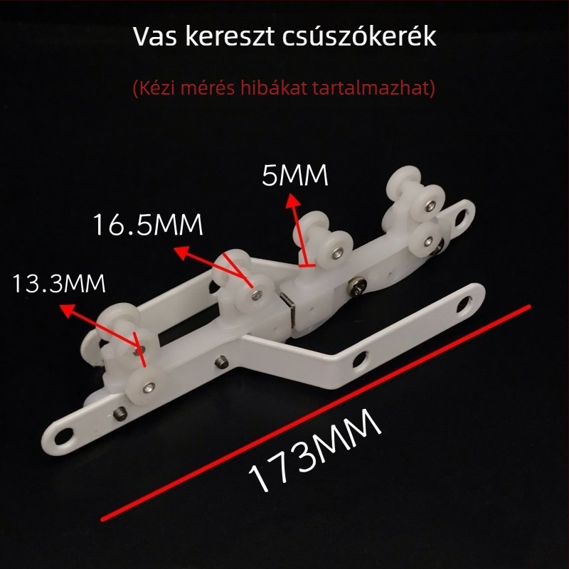 Keresztezett mágneses görgő függöny sínhez – árnyékoló kiegészítő, akasztó görgő és csatlakozó, rozsdamentes acélból