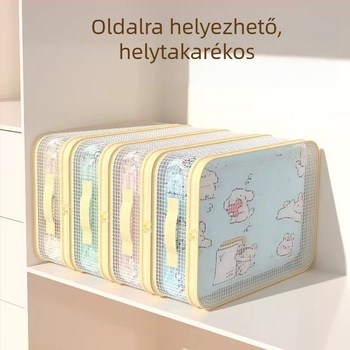 Hálós négy darabos tároló táska készlet – ruhák, ágynemű, szezonális ruházat és paplanok porvédelmére