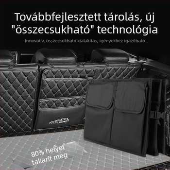 Összecsukható autócsomagtartó rendező – nagy kapacitású, többfunkciós tároló doboz