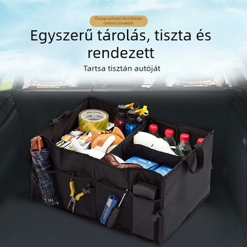 Összecsukható autócsomagtartó rendező – nagy kapacitású, többfunkciós tároló doboz