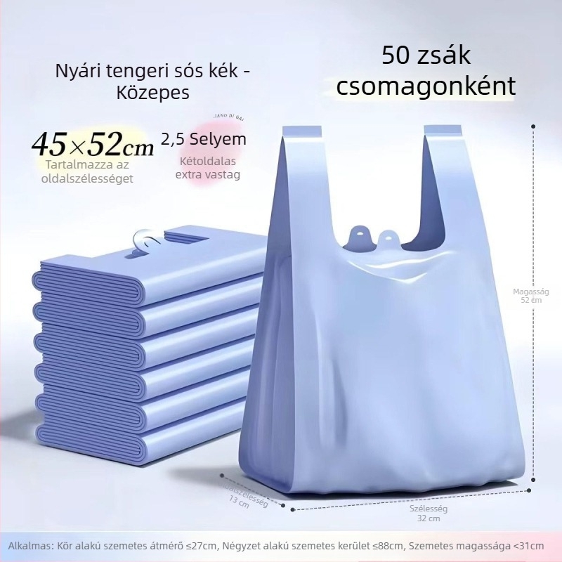 Kapibara szemeteszsákok, szakadásállóak, háztartási használatra, kézi hordozhatók, vastagított, nagy méretű, kollégiumi konyhai hulladékhoz