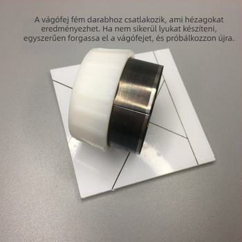 Kézi függönylyukasztó, DIY, fehér műanyag, 51,5 mm kör alakú lyuk