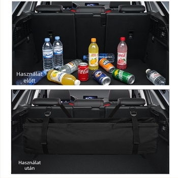 Autócsomagtartó-szervező táska, 15 liter, vízálló, univerzális, Oxford anyagú, testreszabható