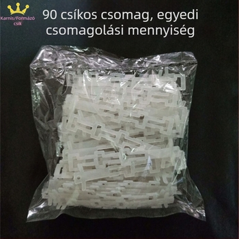 Függönycsat alakú szalag, polipropilén, fehér, 90 darabos készlet, modern minimalist Függöny-kiegészítő