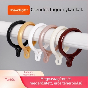 Fából készült függönygyűrűk vastagított gyűrűkkel, kompatibilis római rúddal, modern minimalista stílus