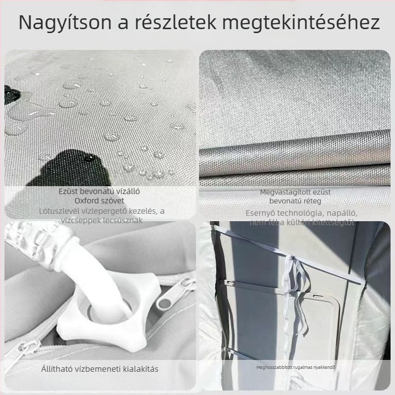 Függőleges töltésű mosógéphez vízálló, napvédő és porálló mosógép-huzat, teljes lefedettség, kompatibilis Haier, Little Swan és Midea