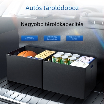 Bőr autócsomagtartó tároló, vízálló összecsukható doboz, autó belső kiegészítő
