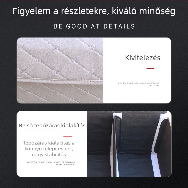 Fehér összecsukható csomagtartó rendező doboz autóhoz