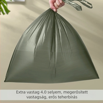 Konyhai szemeteszsák, nagy kapacitású, vastag, húzózsinórral