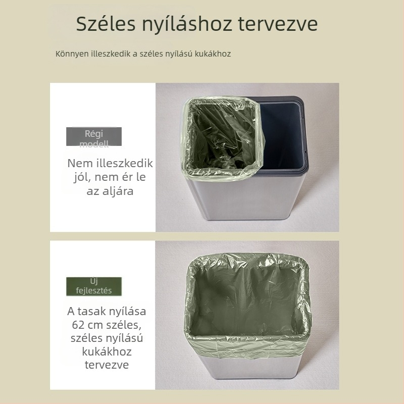 Konyhai szemeteszsák, nagy kapacitású, vastag, húzózsinórral
