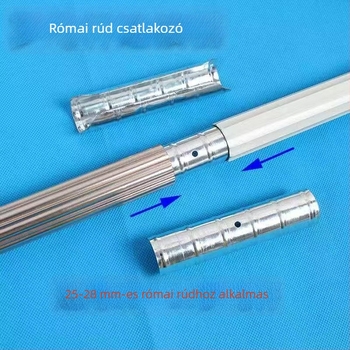 Római rúd csatlakozó, speciális csatlakozó a szegmentált római rudakhoz, függönyrú csatlakozó, üreges összekötő a függönyrúhoz
