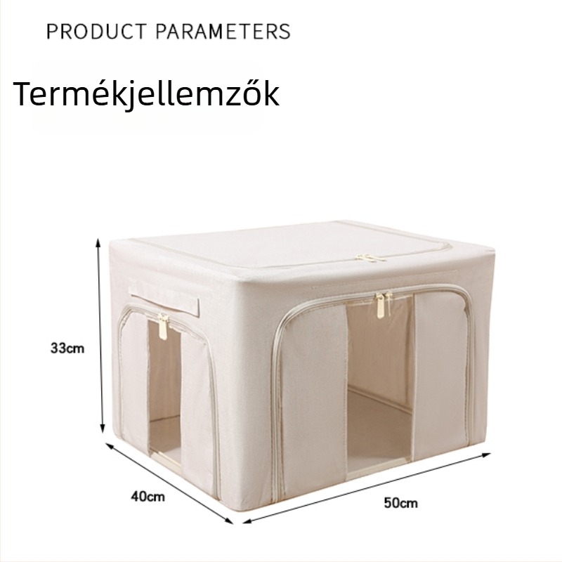 Pamut tároló doboz gardróbhoz – több rétegű, összecsukható rendező